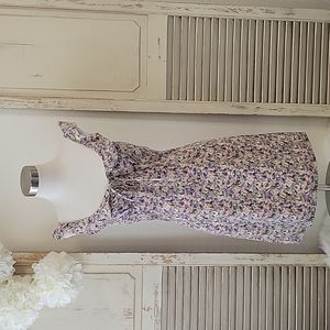 Kinnatty Italy floral ruffle straps mini dress women's size small